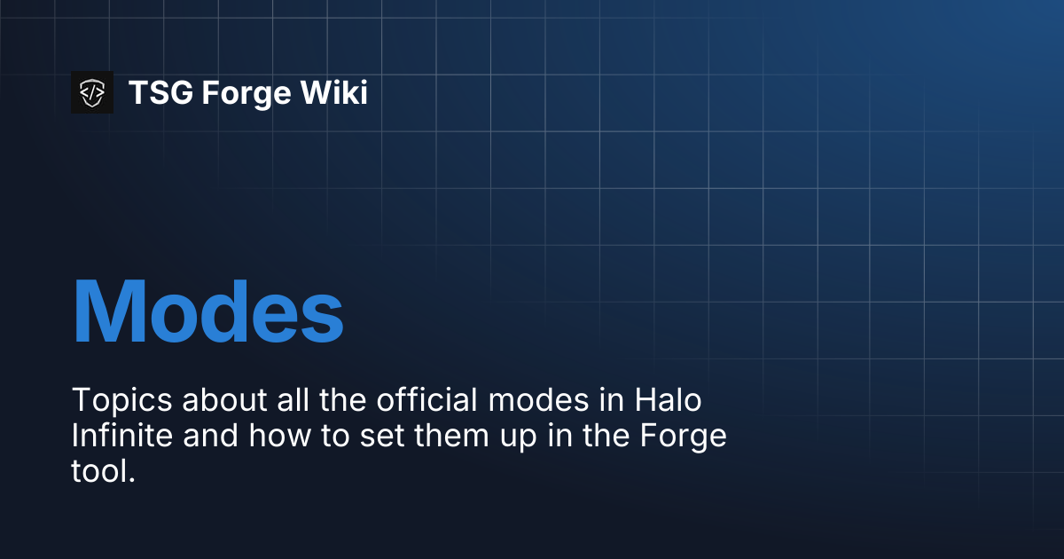 Modes | TSG Forge Wiki
