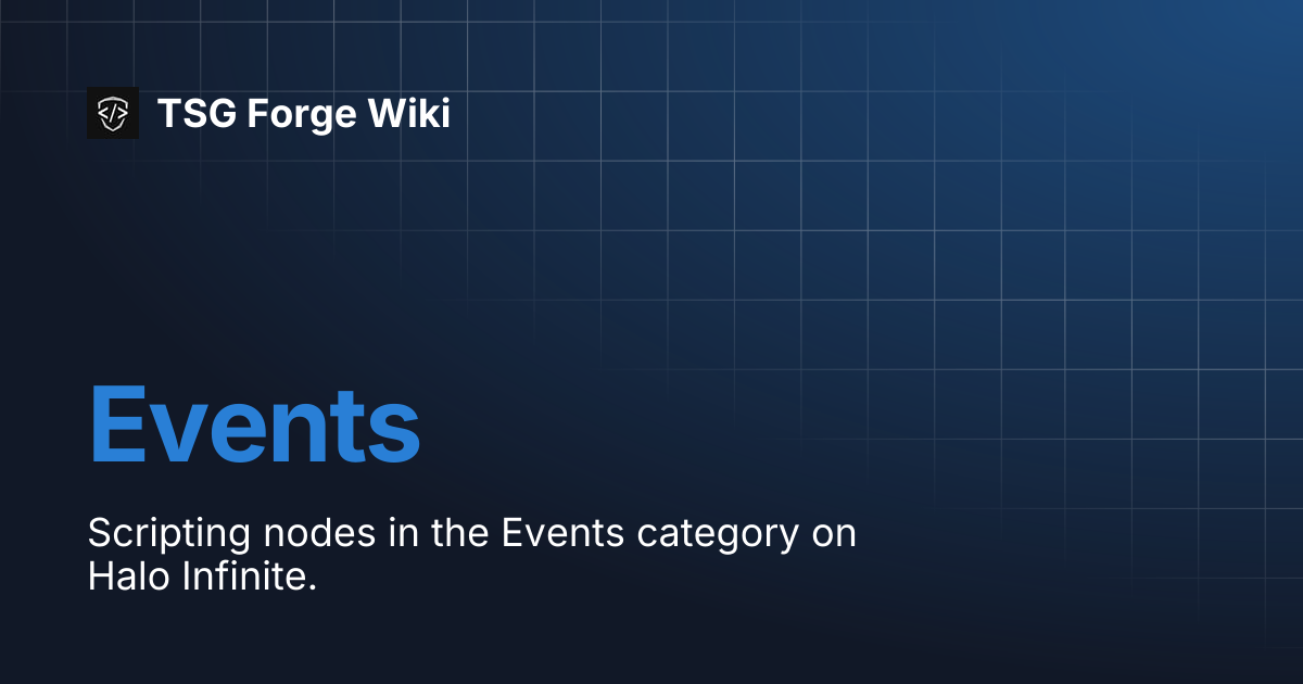 Events | TSG Forge Wiki