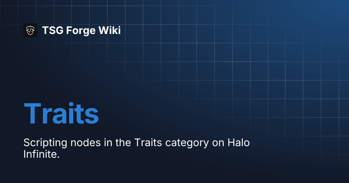 Traits | TSG Forge Wiki