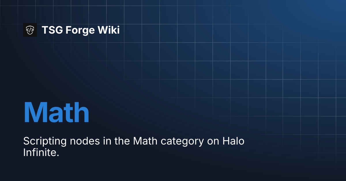 Math | TSG Forge Wiki