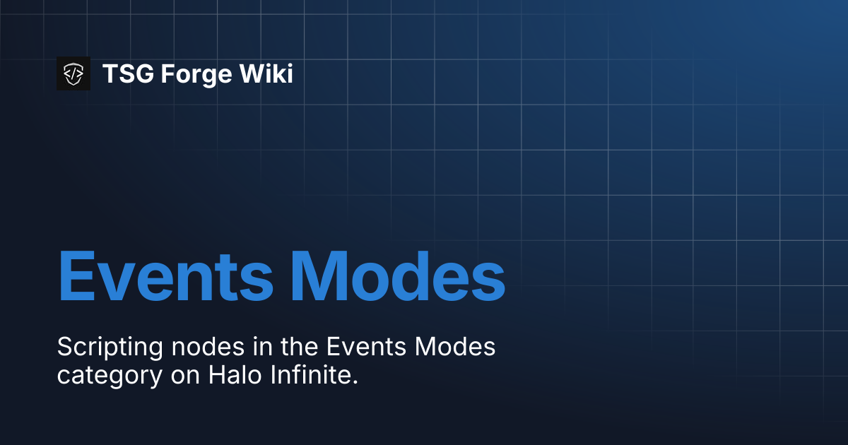 Events Modes | TSG Forge Wiki