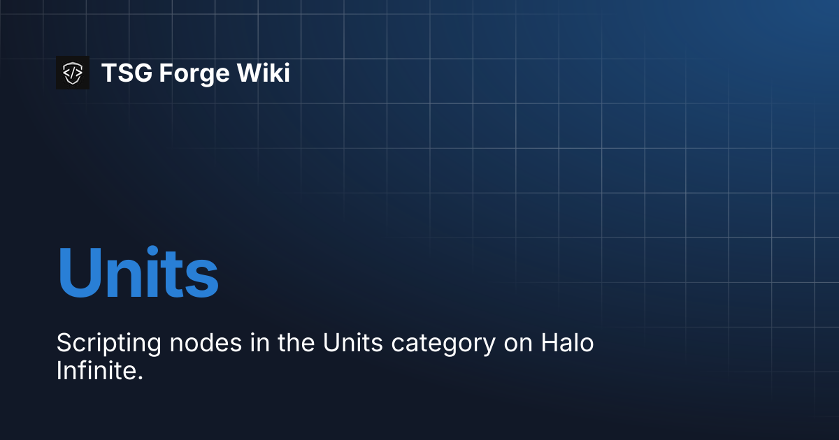 Units | TSG Forge Wiki